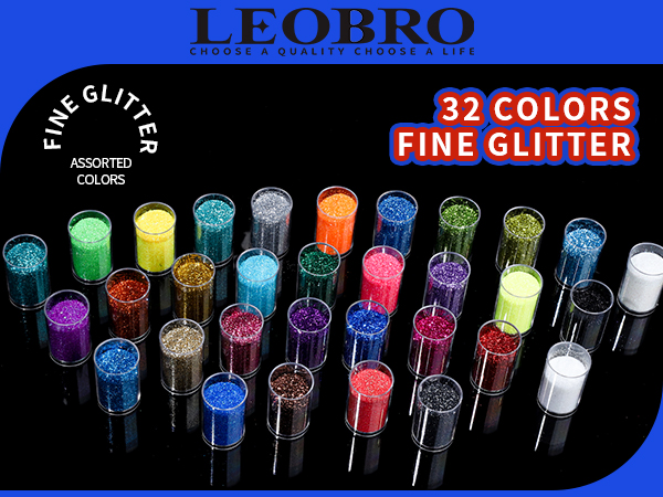 32 colors fine glitter