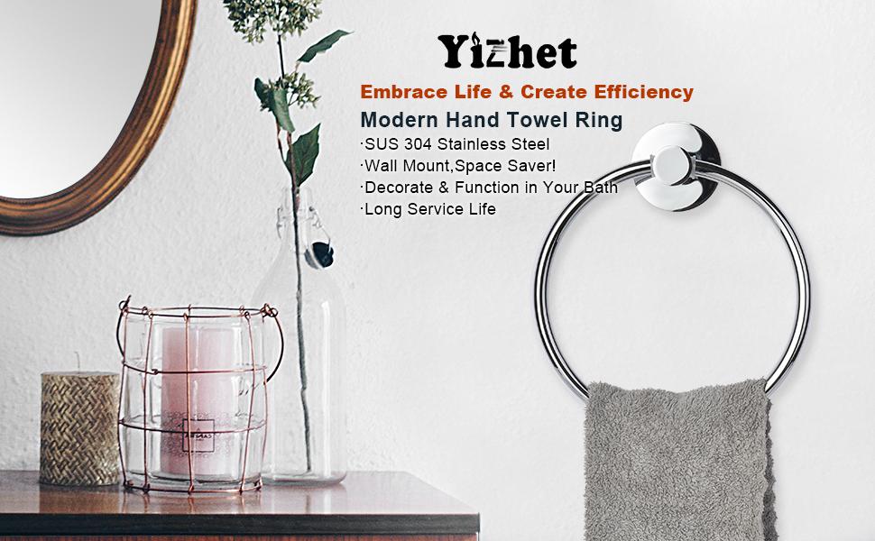Yizhet Acero Inoxidable Redondo Estilo Montado en Pared ...