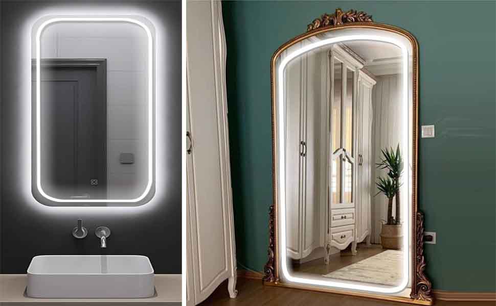 Led Vanity Mirror Lights, 13.2FT 6000k Body Mirror Lights, Stick on mirror Lights with AC