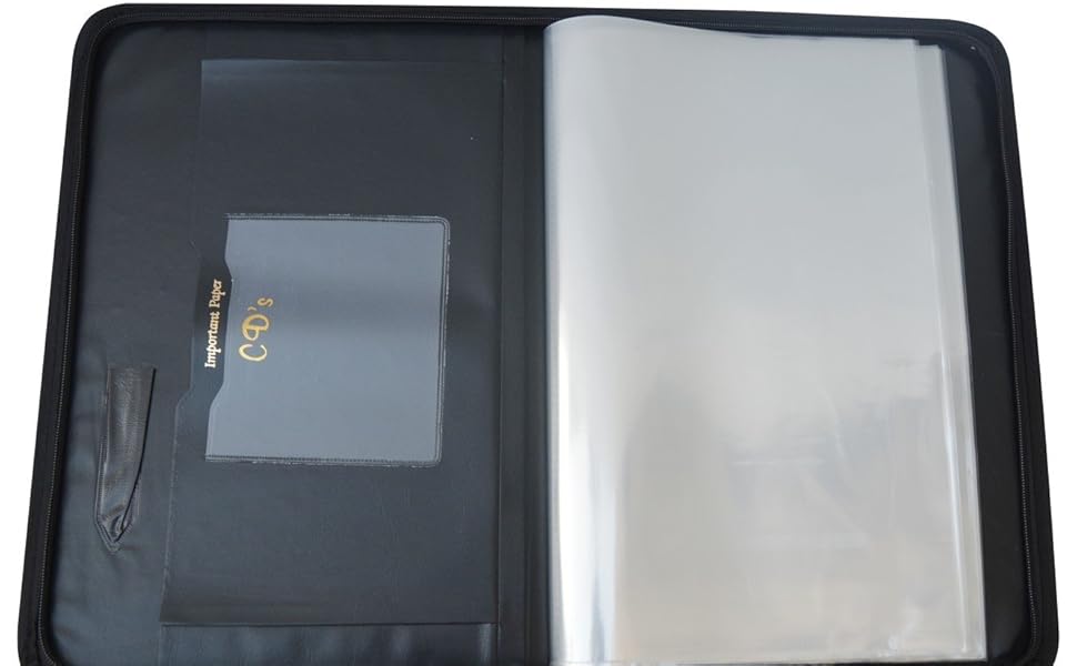 Folder File for Documents Leather Multipurpose 40 File Sleeve to Store