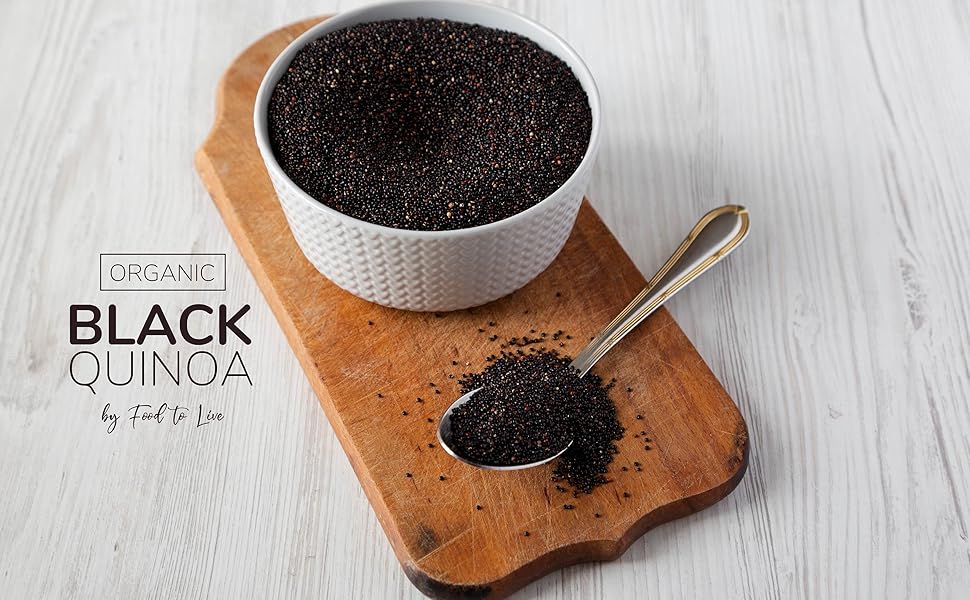 Organic Black Quinoa by food to live