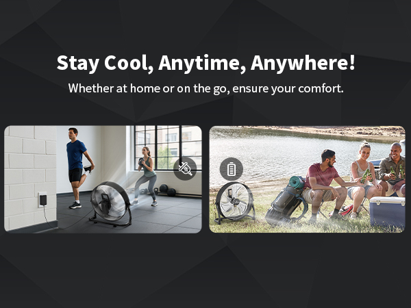 large rechargeable fan