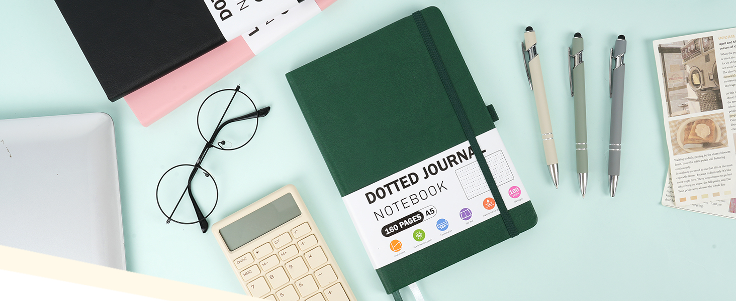 EOOUT Journal Notebook for Women Men, 5.7'' X 8.3'' 160