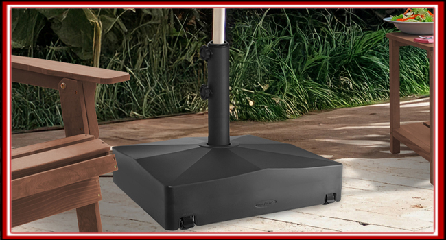 Casafield 24 inch Fillable Patio Umbrella Base Outdoor Patio Umbrella Base for Patio, Deck, Poolside