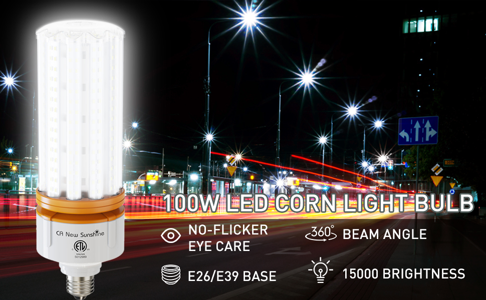 100 Led corn light bulb for street high bay garage
