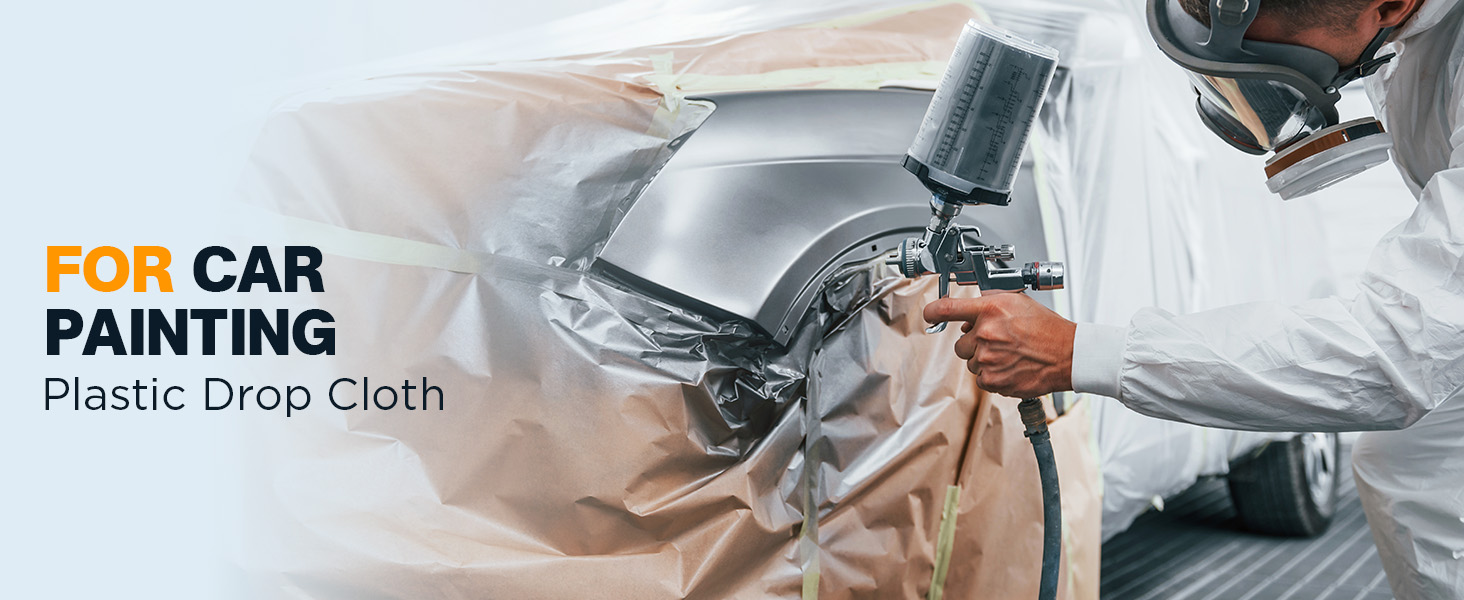 Painters rely on thick plastic drop cloths for messy paint jobs.