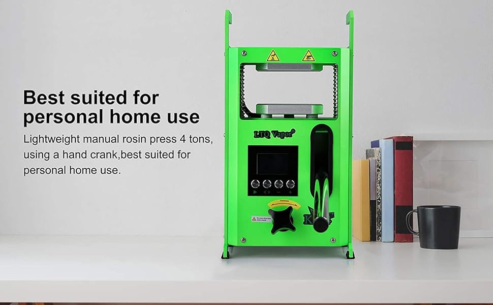 LTQ Vapor Heat Press Machine for Rosin, 4 Tons Pressure 600W Rosin Extractor Machine Dual 4x4