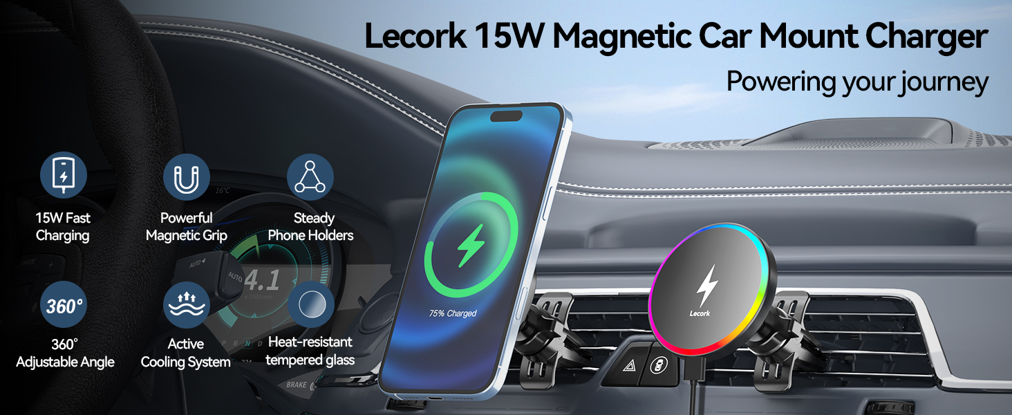 magnetic car mount charger