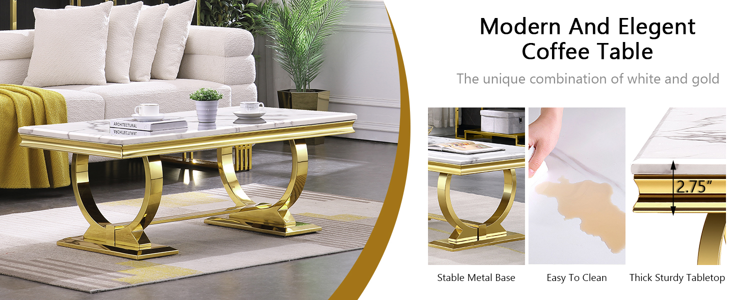 gold coffee table