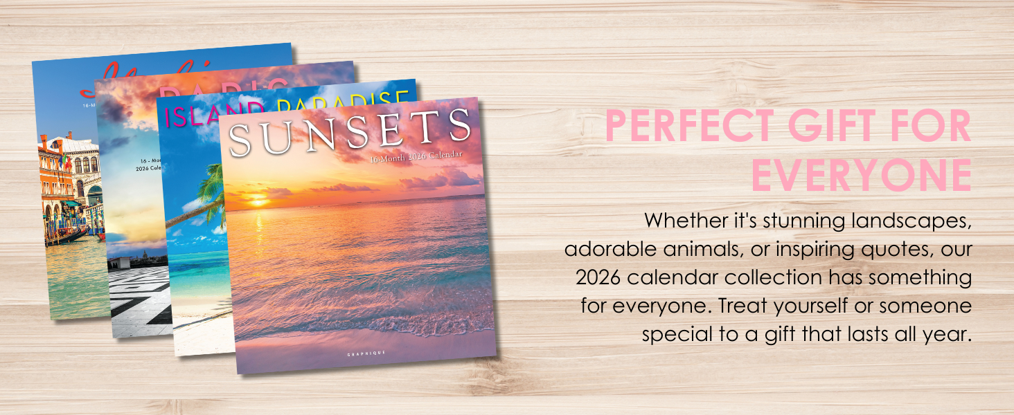 Perfect Gift Wall Calendar Features landscapes animals quotes ideal for gifting year of enjoyment