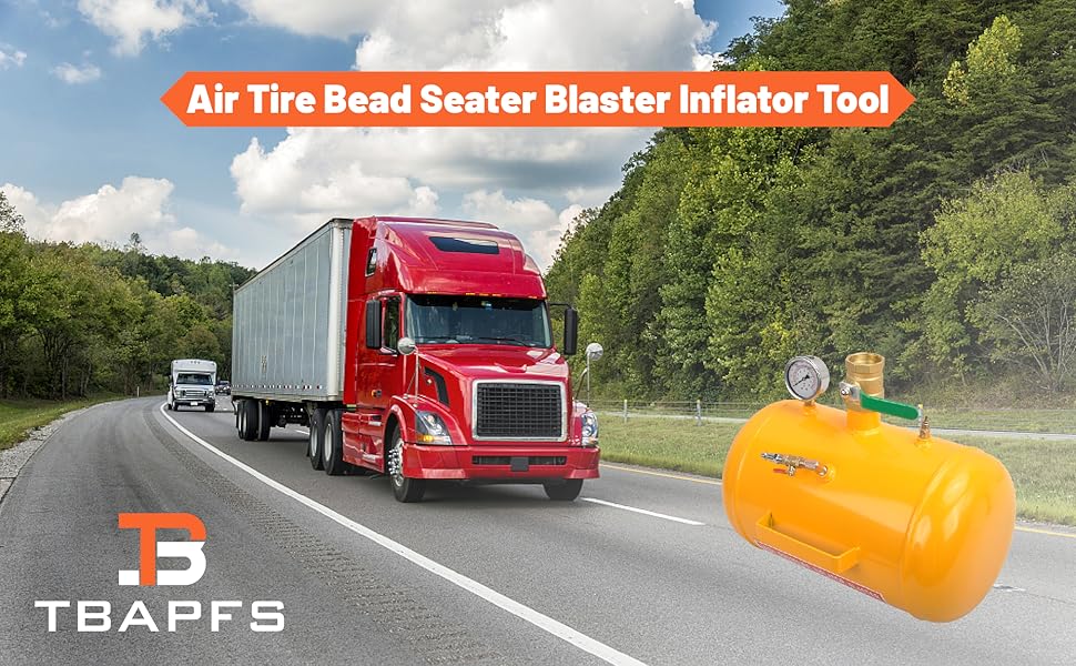 Air Tire Bead Seater Blaster Tool Seating Tire Inflator with Gauge Car Truck ATV Tractor Tank