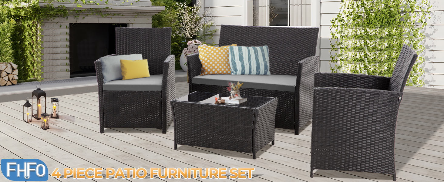 4 piece outdoor patio set