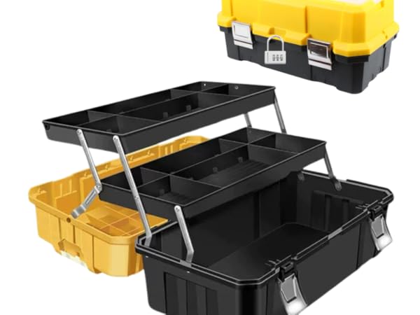 Amazon.co.jp: MISHIP 3段 ツ一ルボックス 工具箱 折りたたみ式 大容量