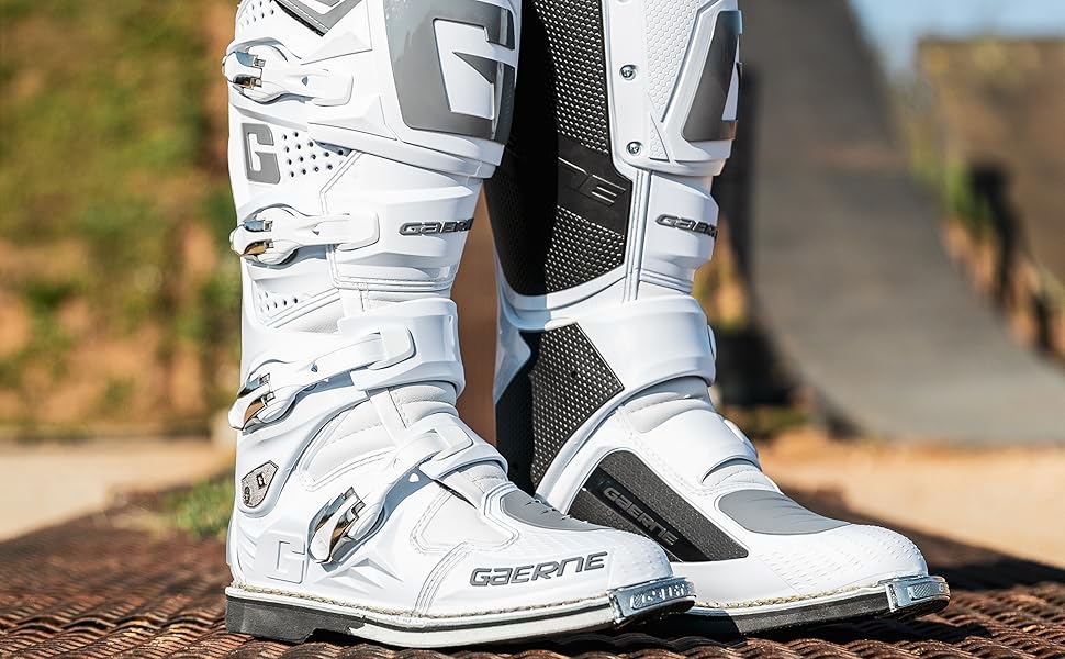 GAERNE モトクロスブーツ ホワイト GAERNE ガエルネ サイファーJ オフロード モトクロスブーツ