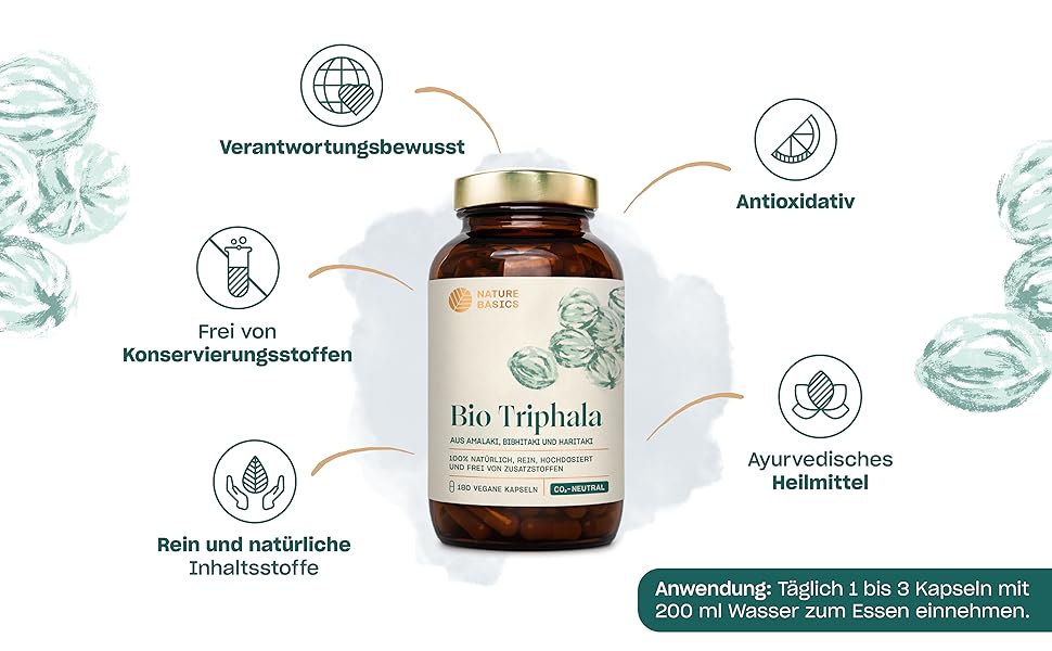 amla-kapseln, brahmi-kapseln, neem-kurkuma-kapseln, amlafrucht, triphala-powder