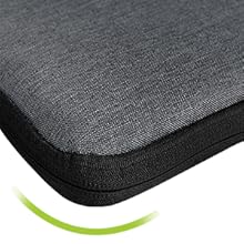 Gizga Essentials 13.3 Inch Laptop Sleeve Case Cover Pouch Bag with Handle & Front Pocket| Slim & Water-Resistant Nylon Fabric with Shockproof Foam Padding, Soft Lining & Premium Zipper Closure (Grey) 65 MODERN, UNISEX DESIGN WITH CURVED EDGES