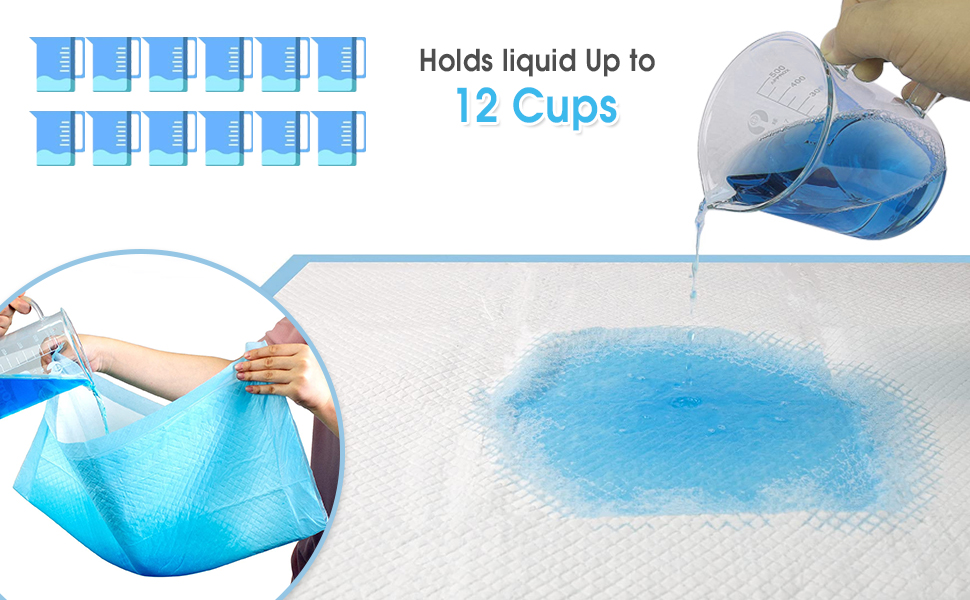 Fandcy Large Dog Pee Pads 100Count, 60x60cm Thicken Disposable Dog