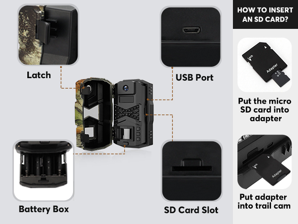 WOSODA トレイルカメラ Amazon.com: WOSODA 36MP 1920P Trail Camera, Game Camera with