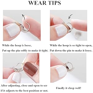 hoop earrings adjust tips