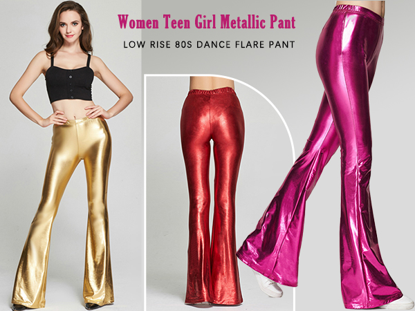 パンツ 70s color flare pants for gals Amazon.com: Women's Floral Flare Leggings 70s Bell Bottom
