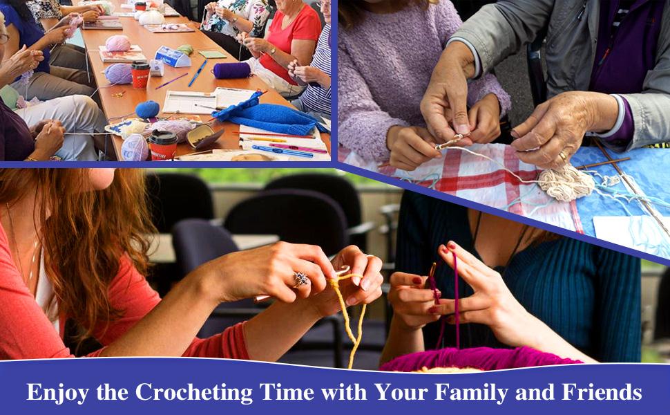 LuxbonPack Of 14 Sizes Multi coloured Aluminum Crochet Hooks Set