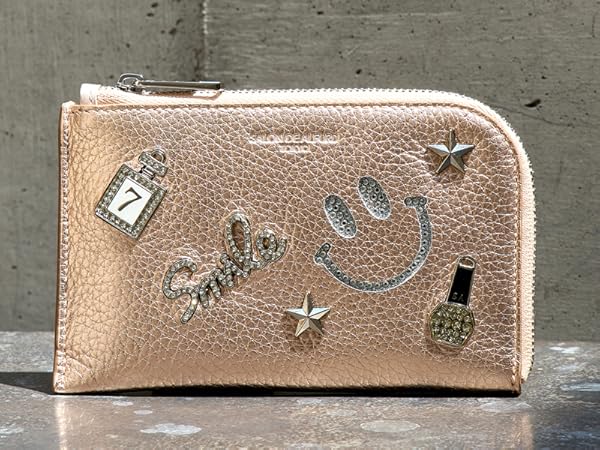 新品未使用　サロンドアルファード　ルクーチェL字ミニ財布　スマイル　ゴールド SALON DE ALFURD TOKYO（サロン・ド・アルファード） 財布 スマイル L