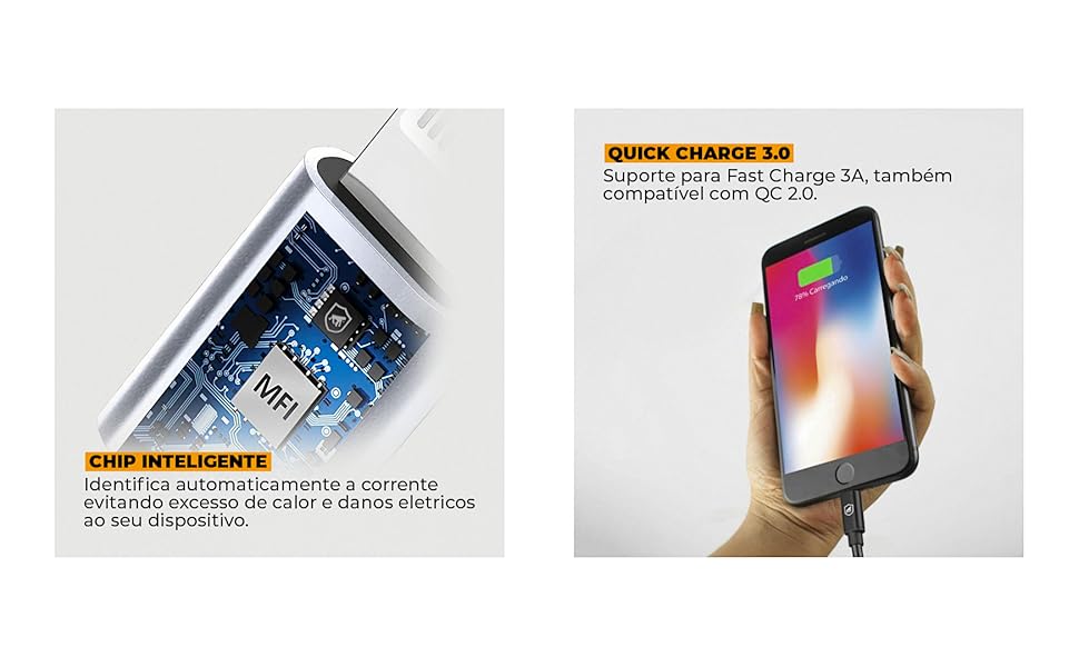 CHIP INTELIGENTE + QC 3.0