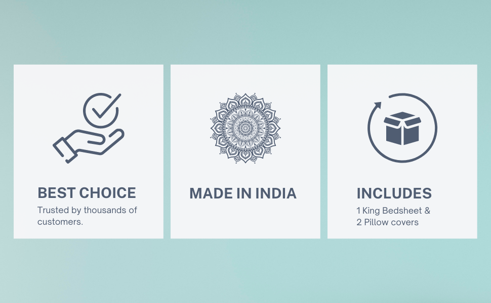 LORETO A QUALITY LINEN BRAND 100 Cotton Bedsheet for King Size Bed