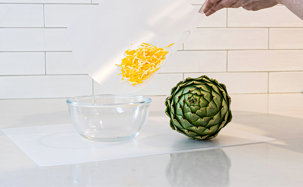 (4 Pack) Thin Clear Flexible Cutting Board Chopping Mat