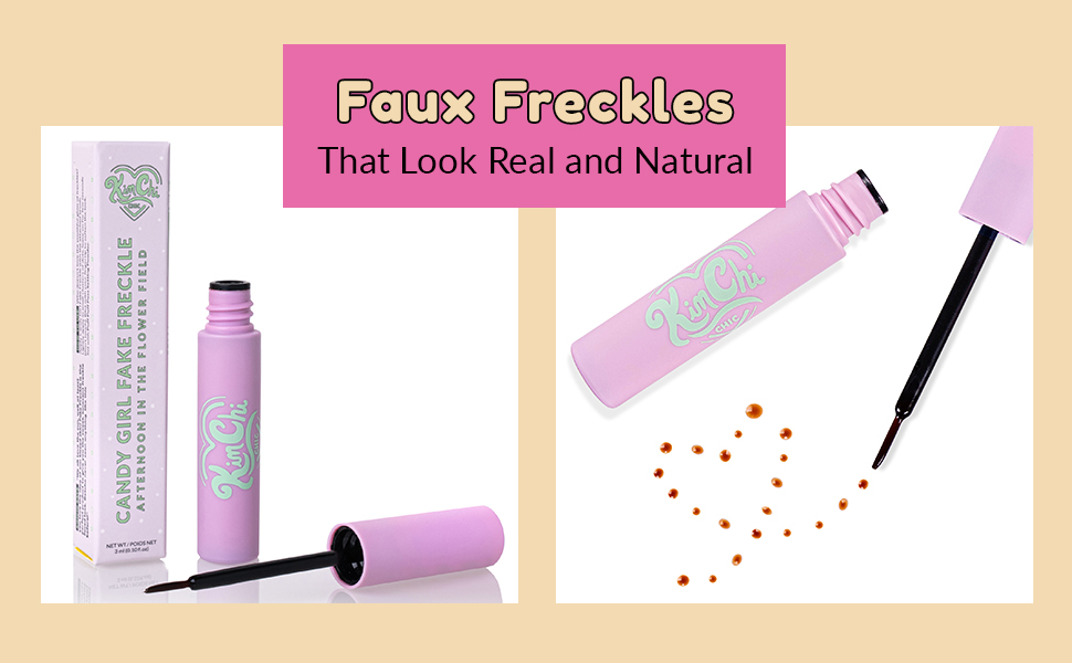 KimChi Chi, face powder, bake and set, liquid highlighter, facial powder, fake freckles