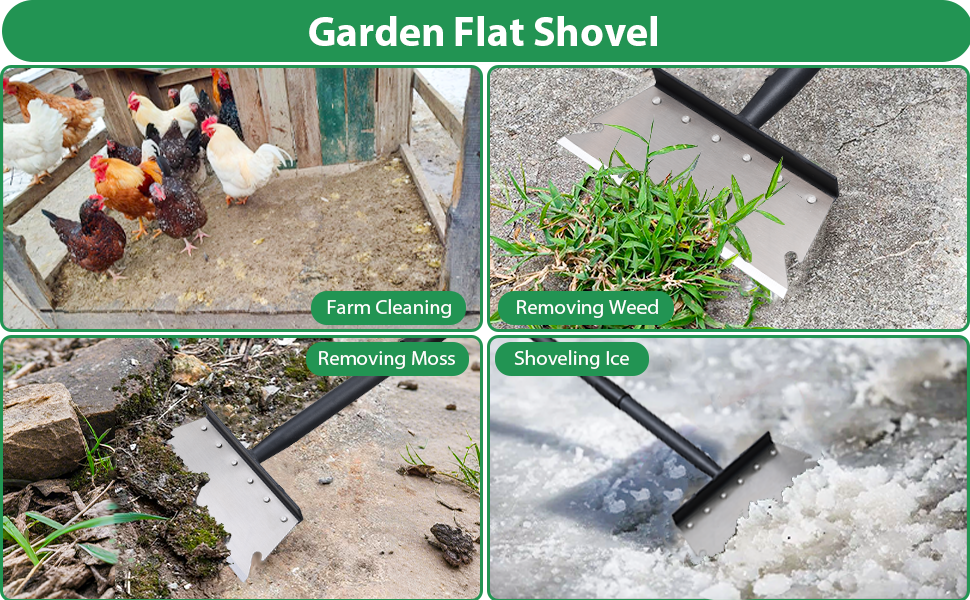 garden shovel, snow shovel, ice scraper