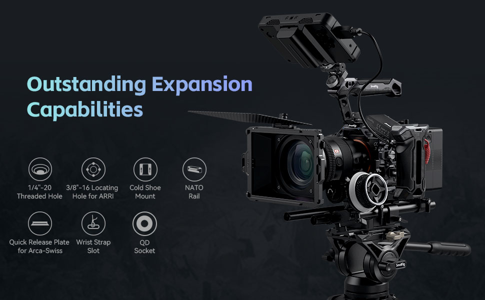 SmallRig Cage Kit w/Cable Clamp for Sony Alpha 7R V/Alpha 7