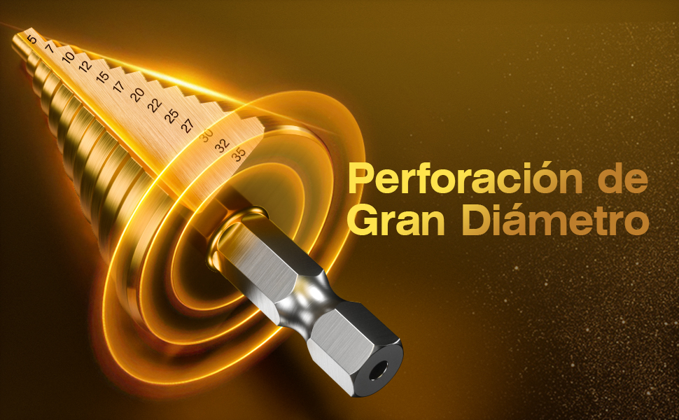 FAHEFANA® Broca Escalonada Para Metal, Broca Conica HSS 6542 ...