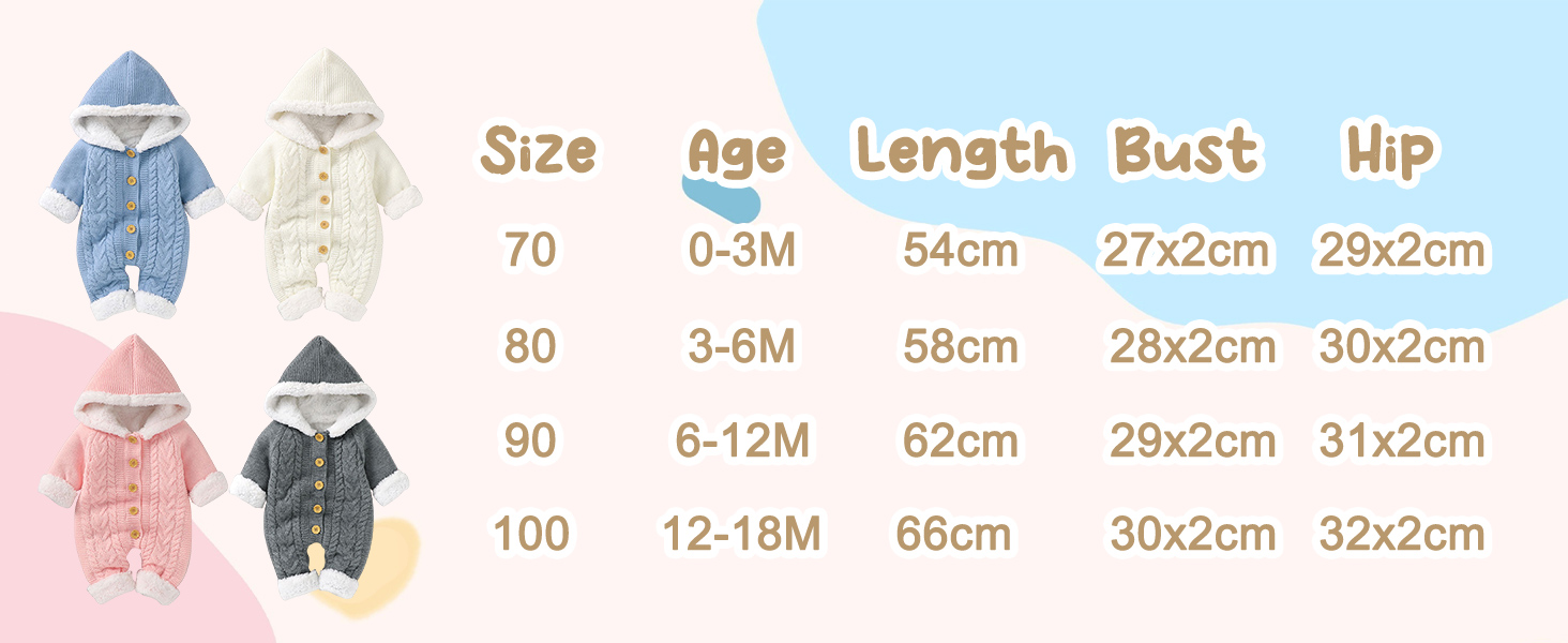 Newborn Baby Knit Jumpsuit With Hood