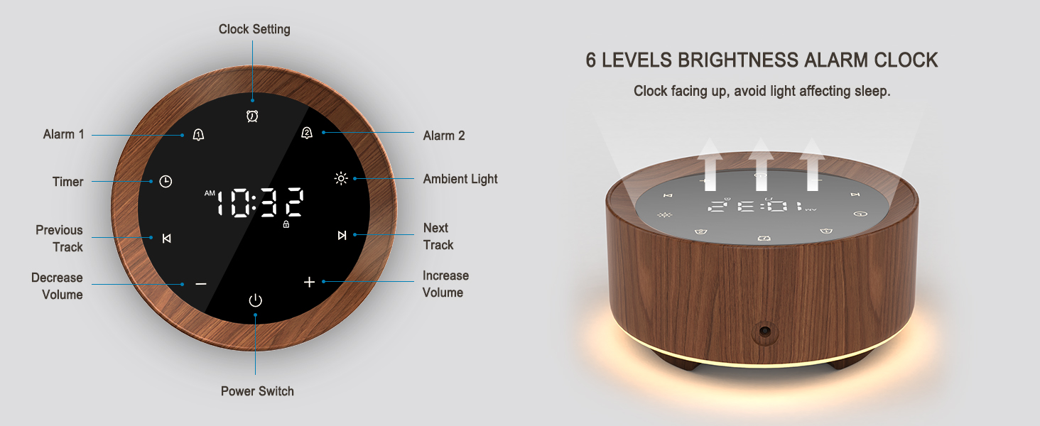 WHITE NOISE ALARM CLOCK