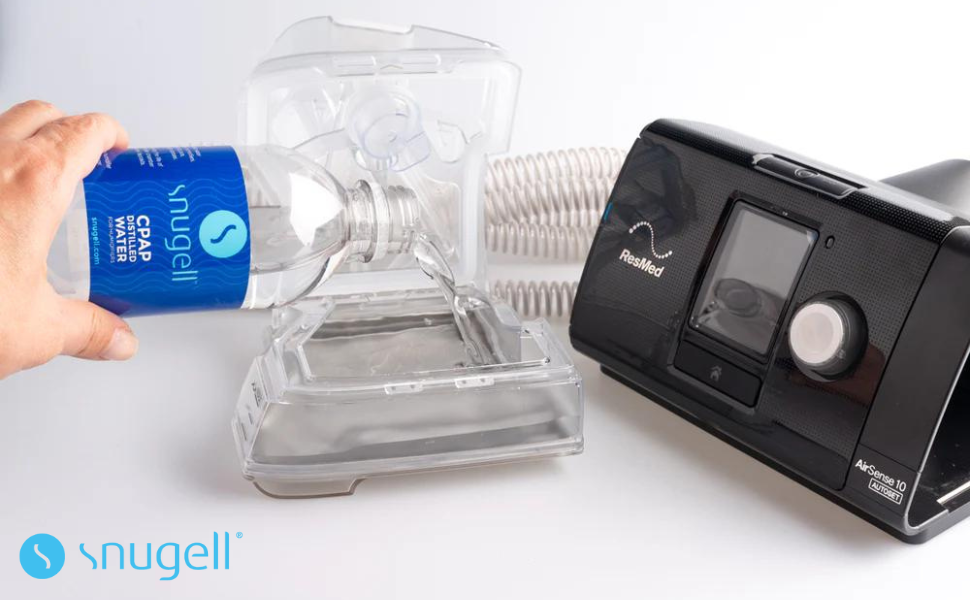 Distilled Water for CPAP Humidifiers by Snugell 6 Bottle