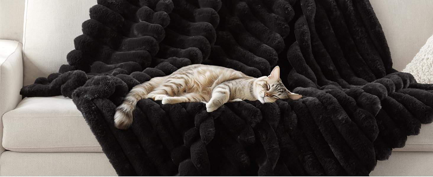 Hyde Lane Soft Fluffy Faux Fur Blanket Cozy & Warm