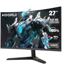 Amazon.com: KOORUI 27 Inch Curved Gaming Monitor, Full HD