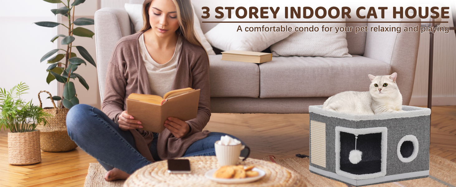 三层折叠可拆卸猫窝