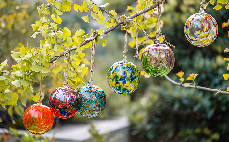 Oversized 7.5IN Glass Witch Ball Hand Blown Gazing Balls