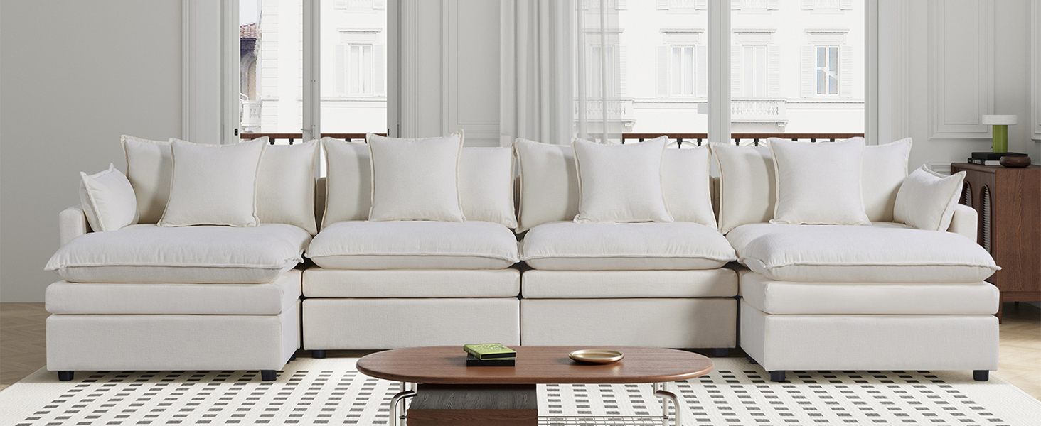 DAMAIFROM 142.52“ Modular Sectional Sofa Couch, Comfy