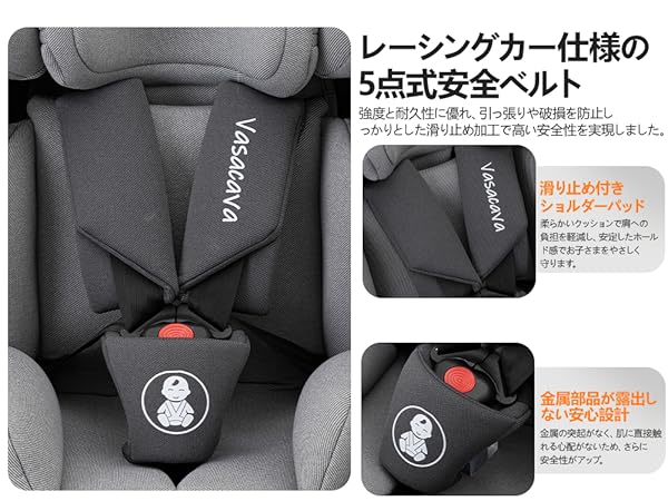 Amazon | Vasacava チャイルドシート 新生児から12歳 ISOFIX対応