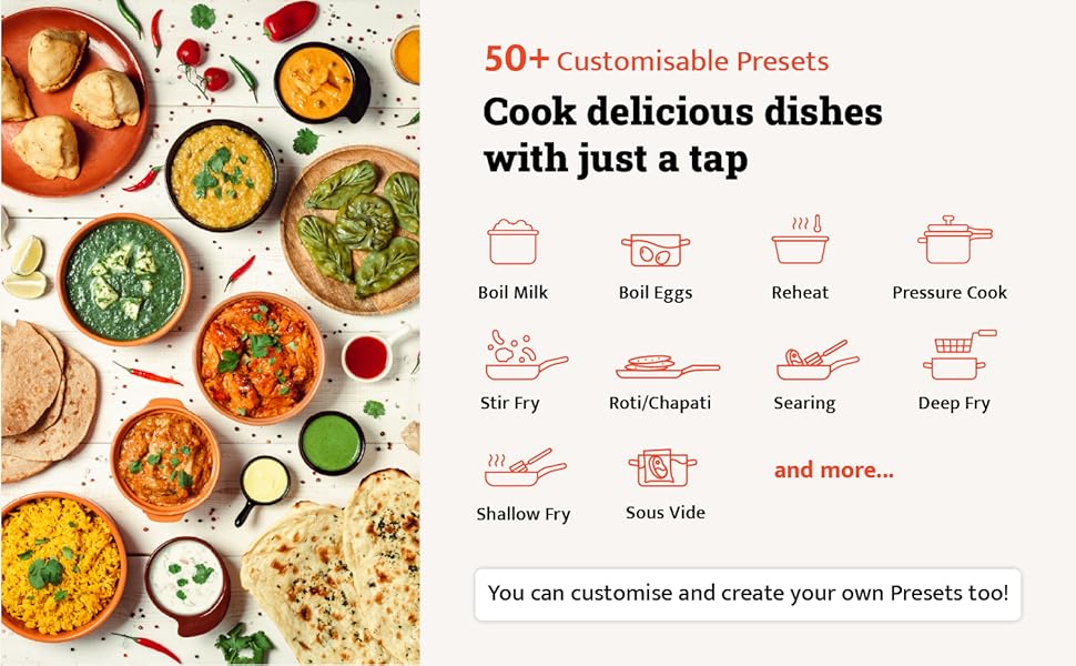 50+ customisable presets
