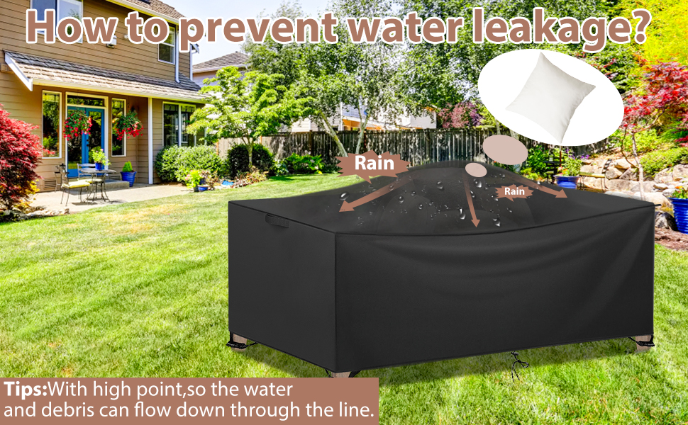 Wanocean Patio Furniture Covers Waterproof, Extra Large Outdoor Cover 137" L x 102