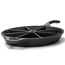 Cast Iron Wedge Pan, Round Corn Bread Skillet