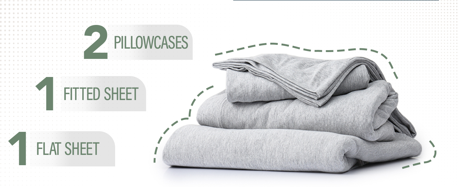 Jersey fitted sheet, jersey flat sheet