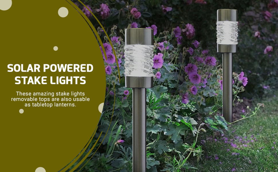 4 Pack Solar Powered Super Bright Wave Stake