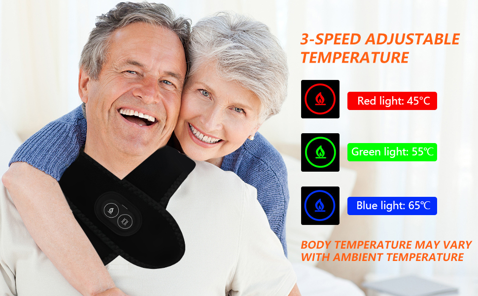 Calentador de cuello con calefacción USB para el dolor