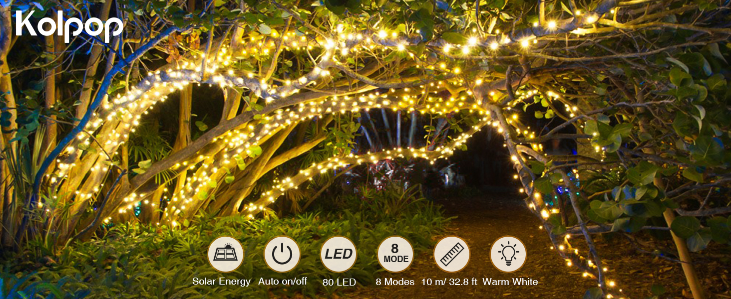solar lights outdoor waterproof string