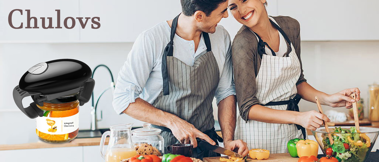 Chulovs Electric Jar Opener, Kitchen Gadget Strong Tough Automatic Jar